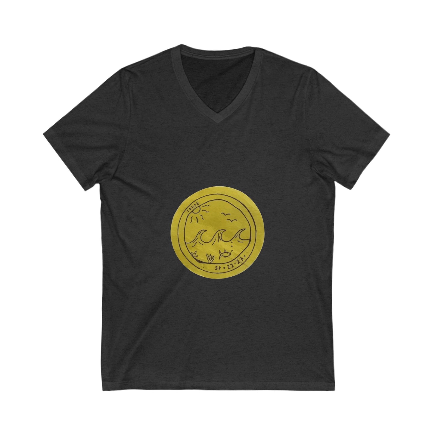 Ocean Wave Unisex Jersey Short Sleeve V-Neck Tee - snazzymerch