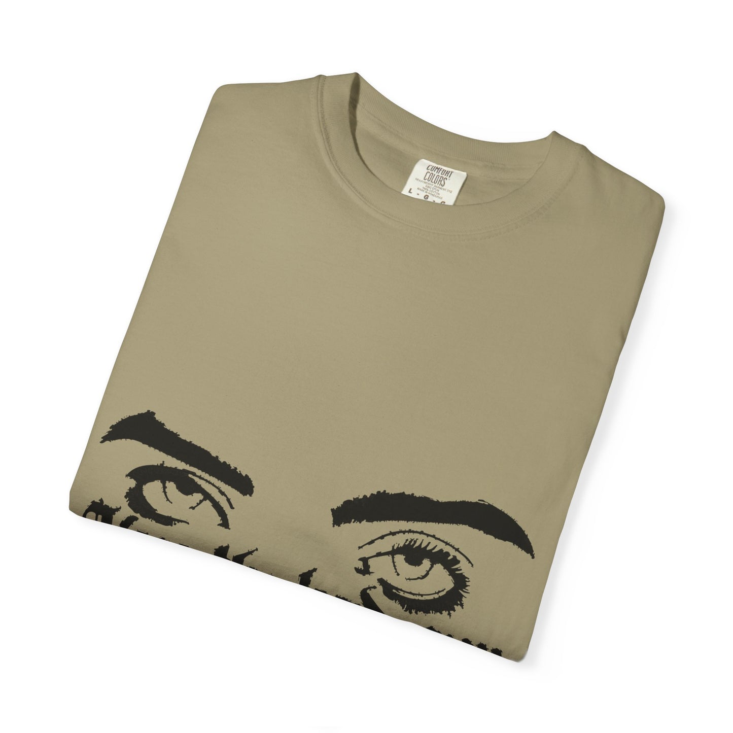 Billie Eilish Inspired Dyed T-shirt – Eyes & Shadows Gothic Edition Printify