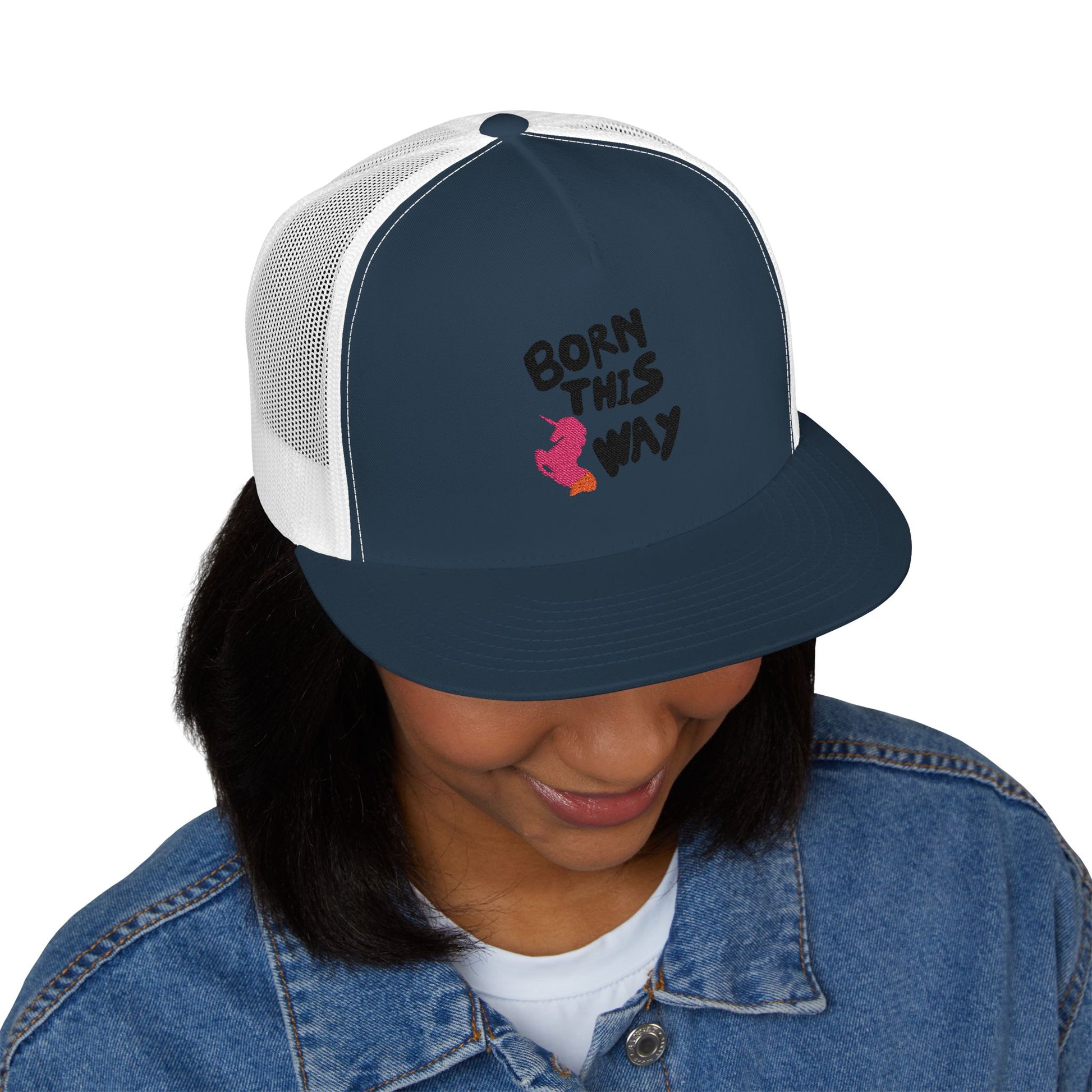 Born This Way Unicorn trucker Cap Printify
