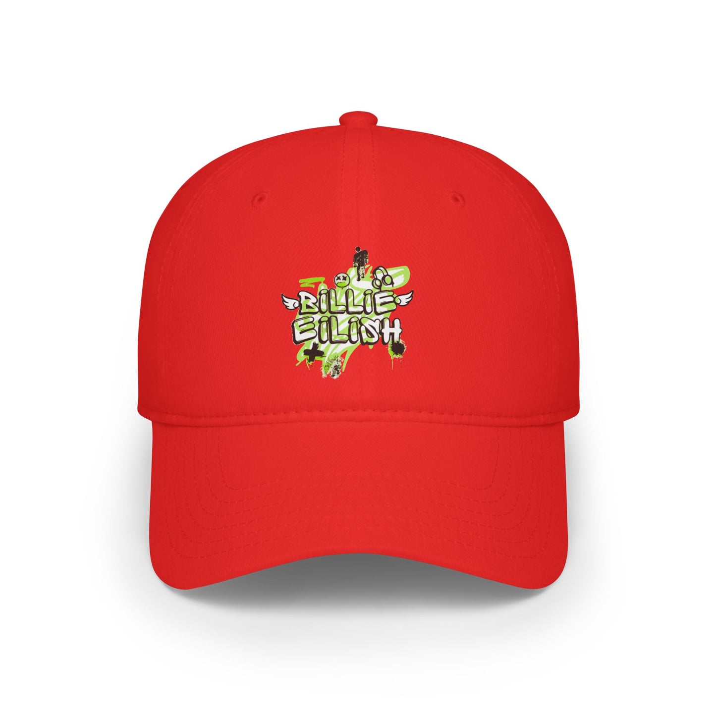 Billie Eilish Inspired Baseball Cap – Grunge Angel Graffiti Edition Printify