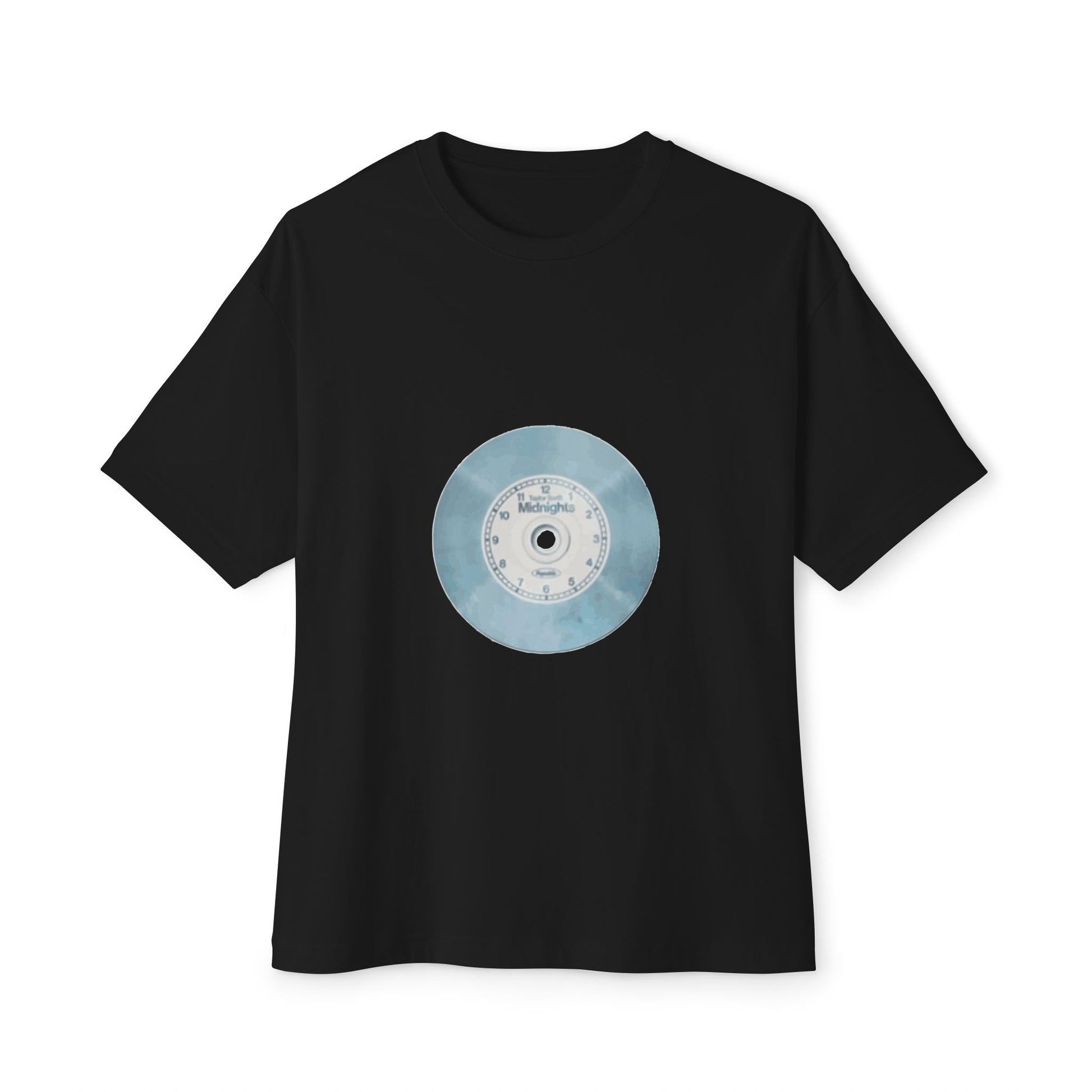 Midnight Vinyl Vibes Unisex Oversized Boxy Tee - snazzymerch