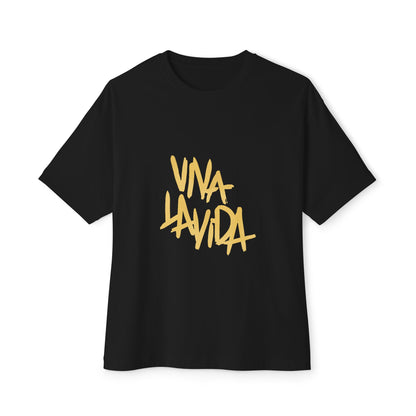 Golden Brush Script Unisex Oversized Boxy Tee Printify