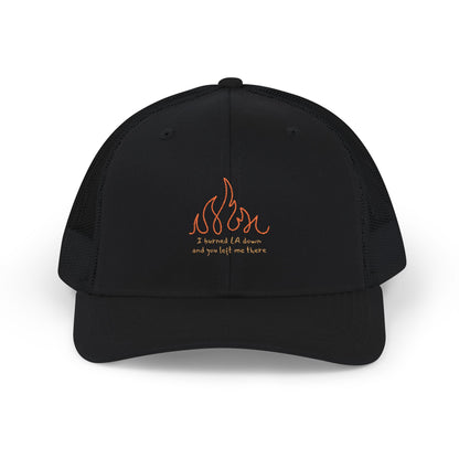 Flame Snapback Trucker Cap (Embroidery) - snazzymerch