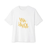 Golden Brush Script Unisex Oversized Boxy Tee Printify