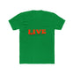 Retro Live Lettering Print Unisex Cotton Tee - snazzymerch