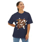 Geometric Lettering Unisex Oversized Boxy Tee - snazzymerch