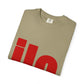 Billie Eilish Inspired Dyed T-shirt – Bold Red Block Edition Printify