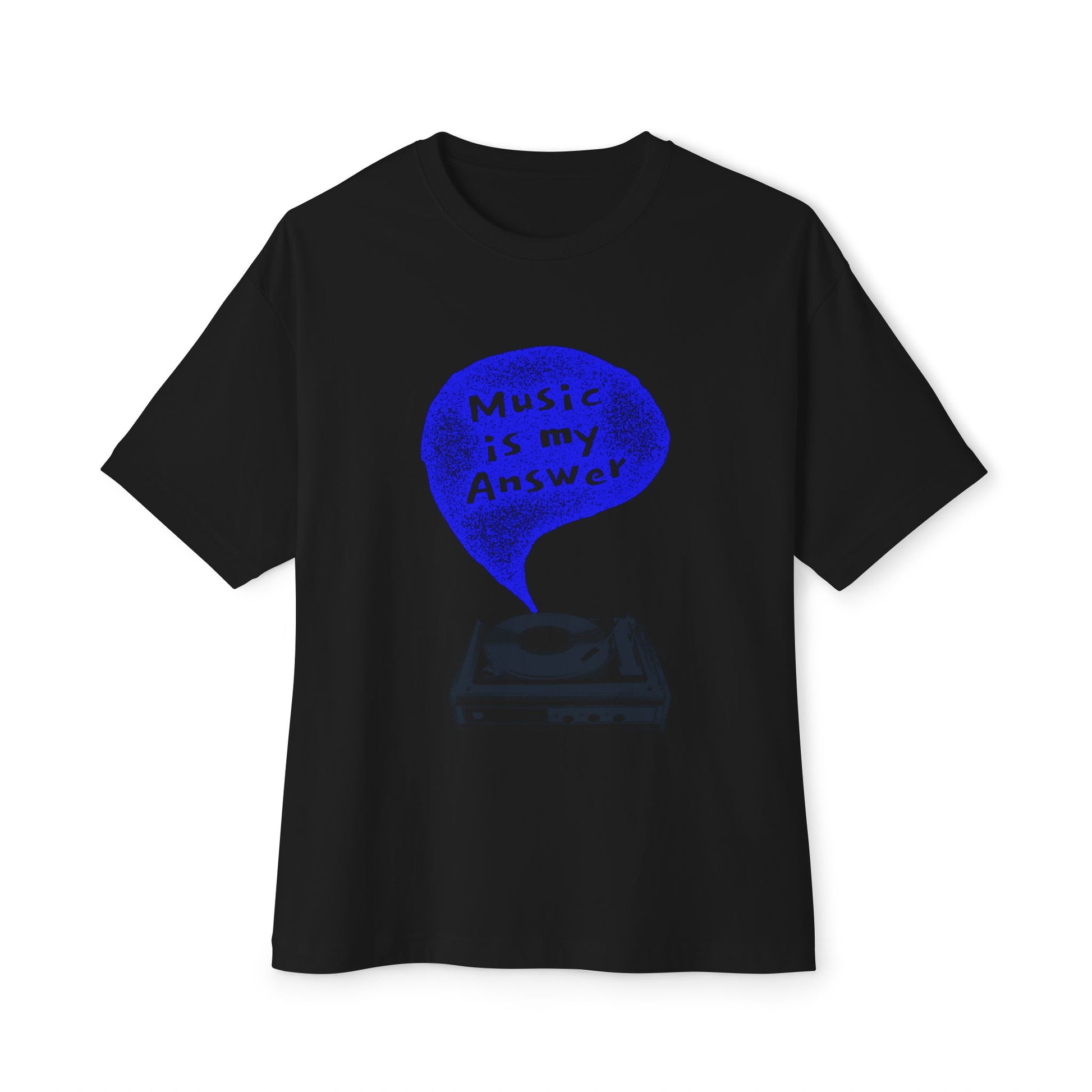 Music Is My Answer Unisex oversized Boxy Tee - snazzymerch
