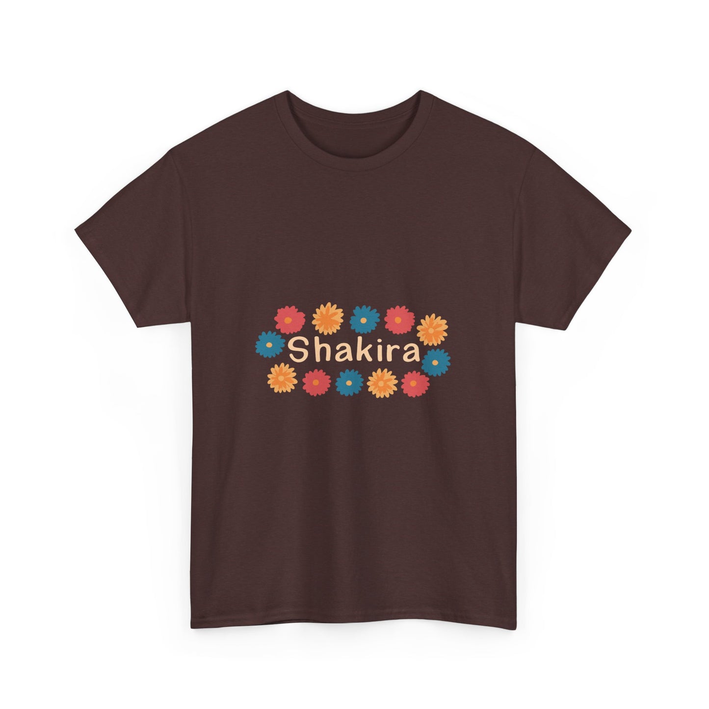 Retro Floral Groove Unisex Heavy cotton tee Printify