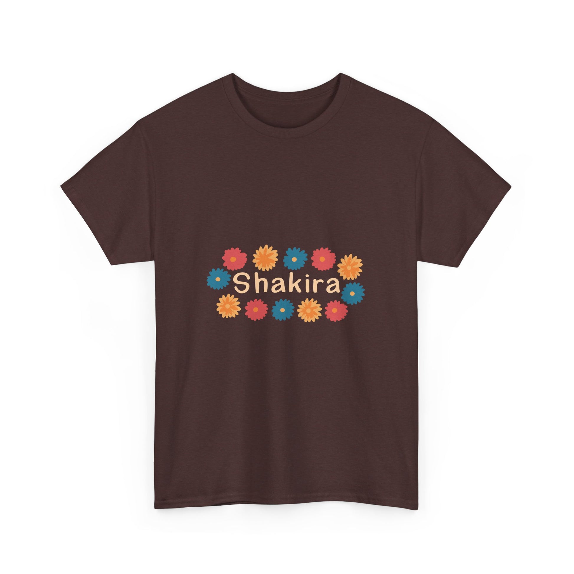 Retro Floral Groove Unisex Heavy cotton tee Printify