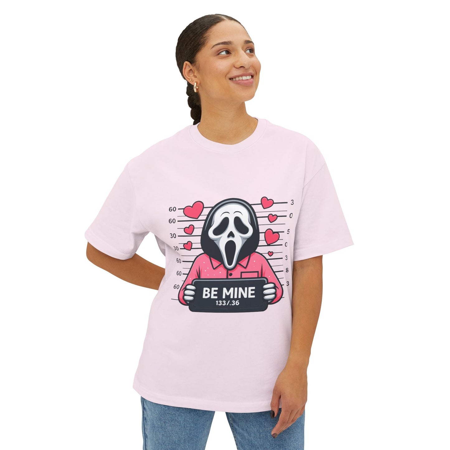 Oversized boxy Tee – Snazzy Be mine Edition Printify