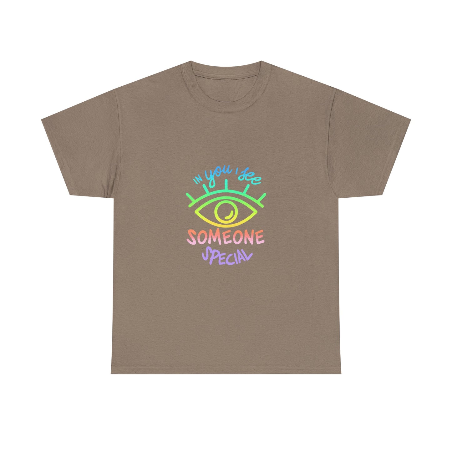 Vibrant Eye and Text Unisex Cotton Tee Printify