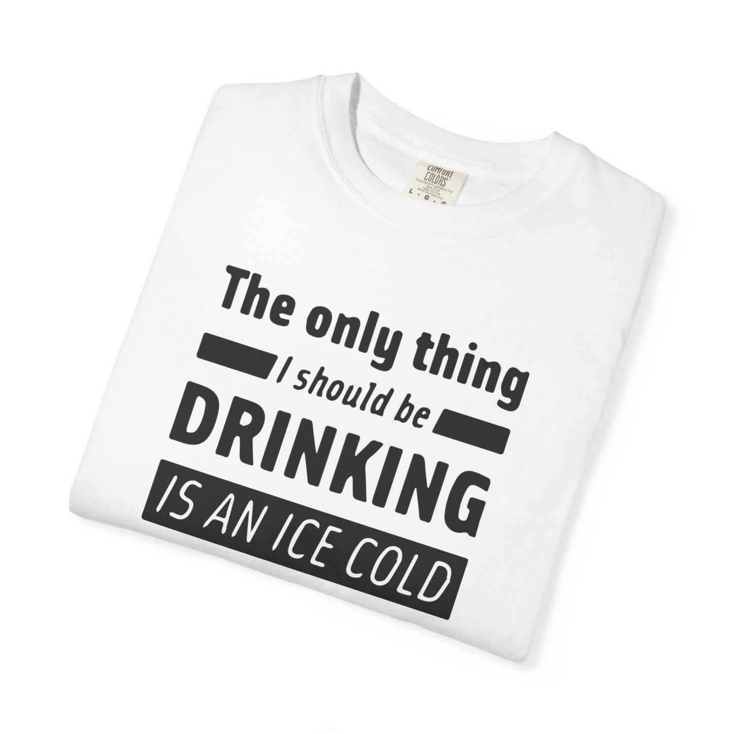 Pop Art Lips & Text Unisex Garment-Dyed T-shirt - snazzymerch