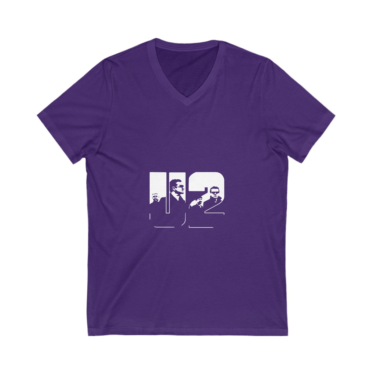 Bold Block Letter Graphic Unisex Jersey Short Sleeve V-Neck Tee - snazzymerch