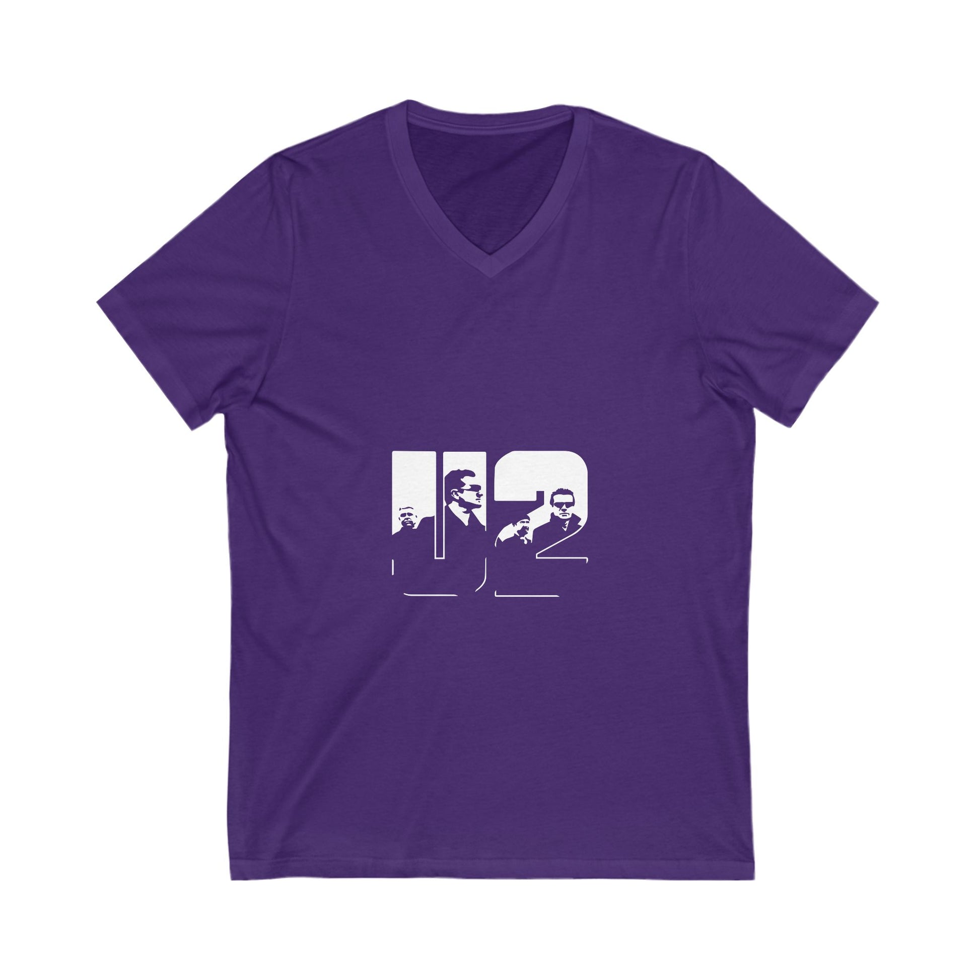 Bold Block Letter Graphic Unisex Jersey Short Sleeve V-Neck Tee - snazzymerch