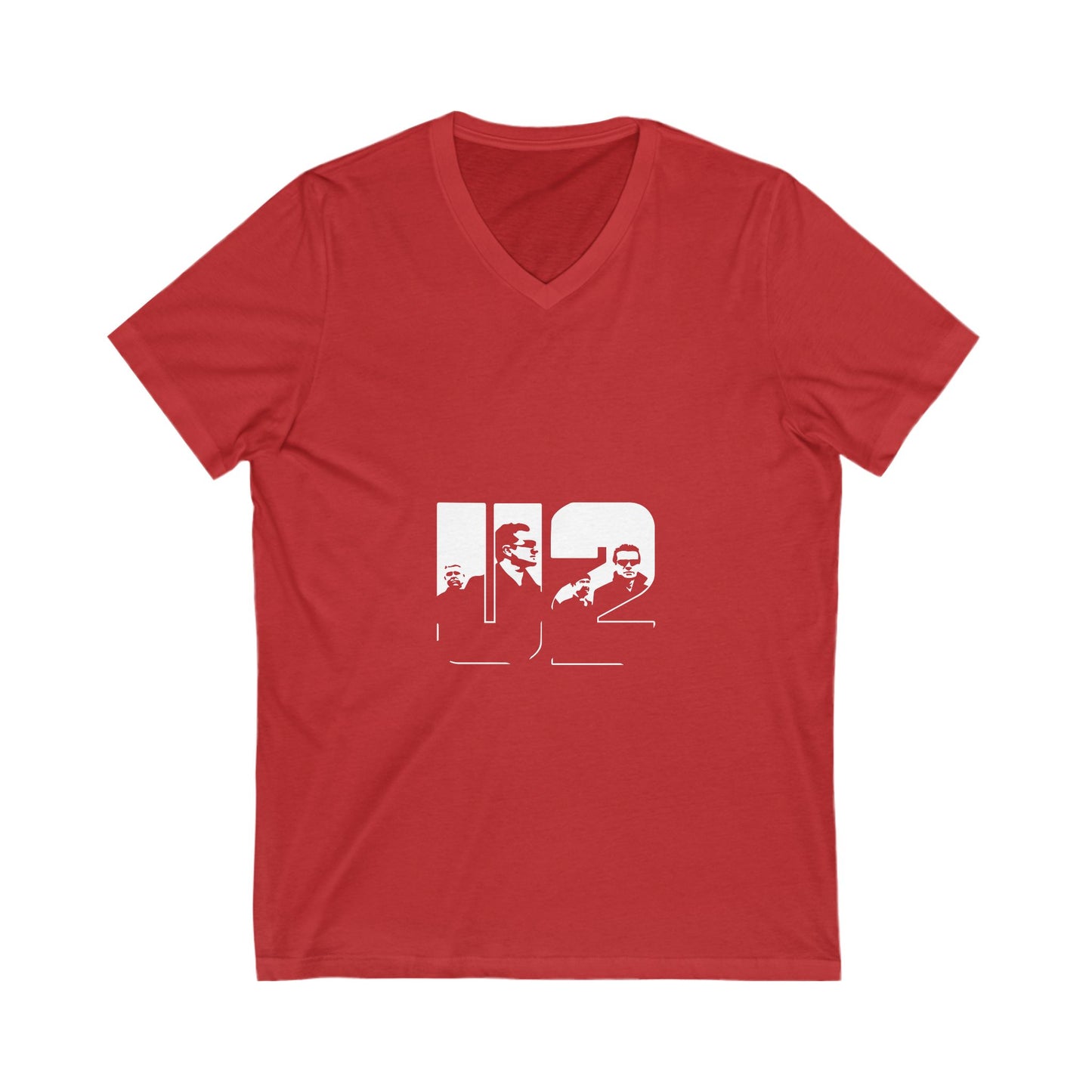 Bold Block Letter Graphic Unisex Jersey Short Sleeve V-Neck Tee - snazzymerch