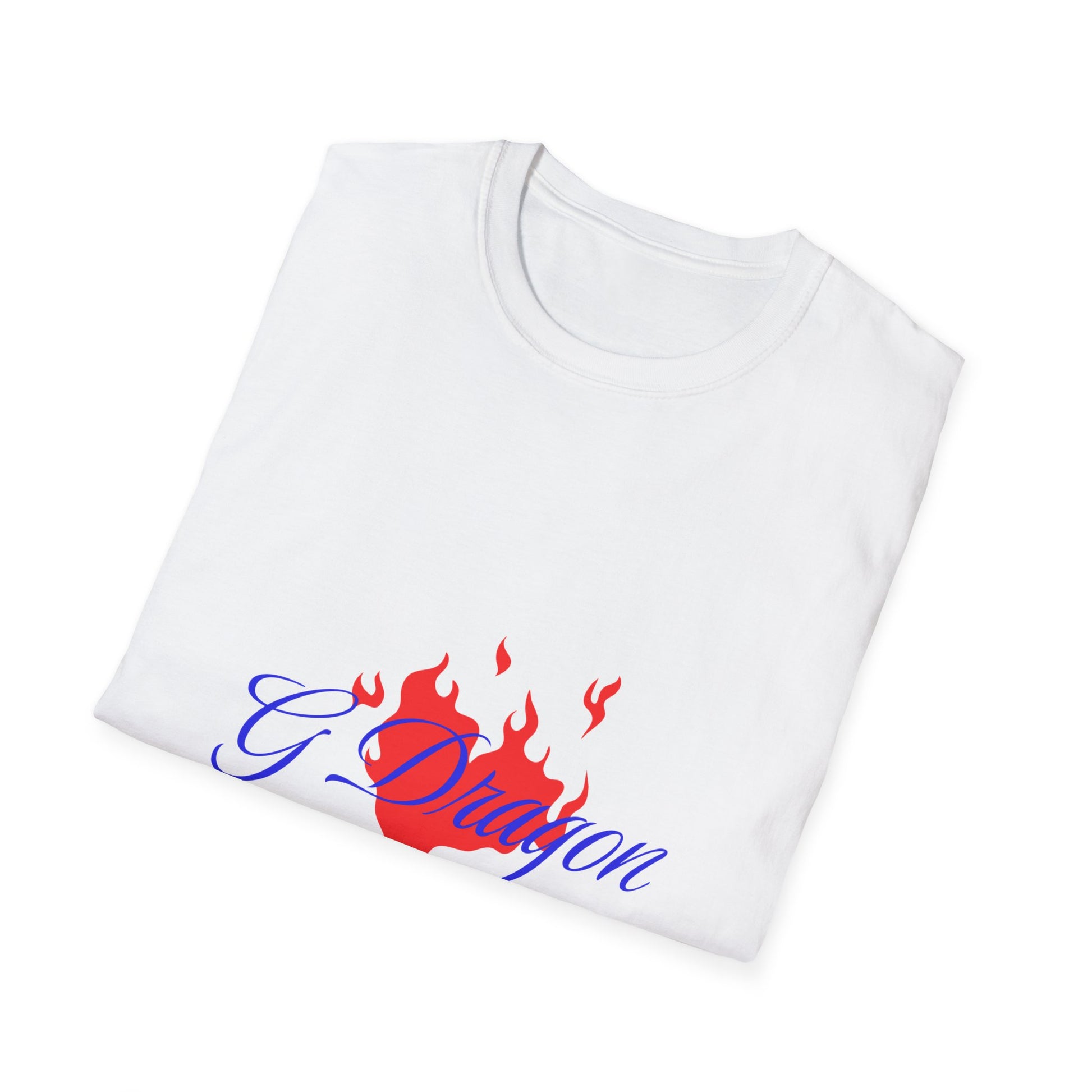 Heart on Fire Bold Script Unisex Softstyle Tee - snazzymerch