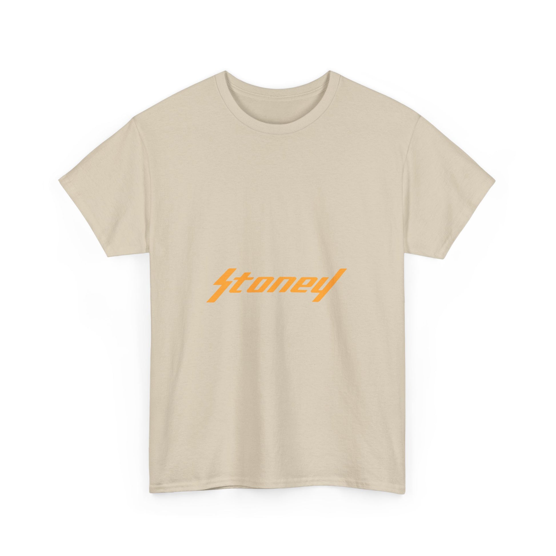 Orange Lightning Text Logo Unisex Heavy cotton Tee Printify