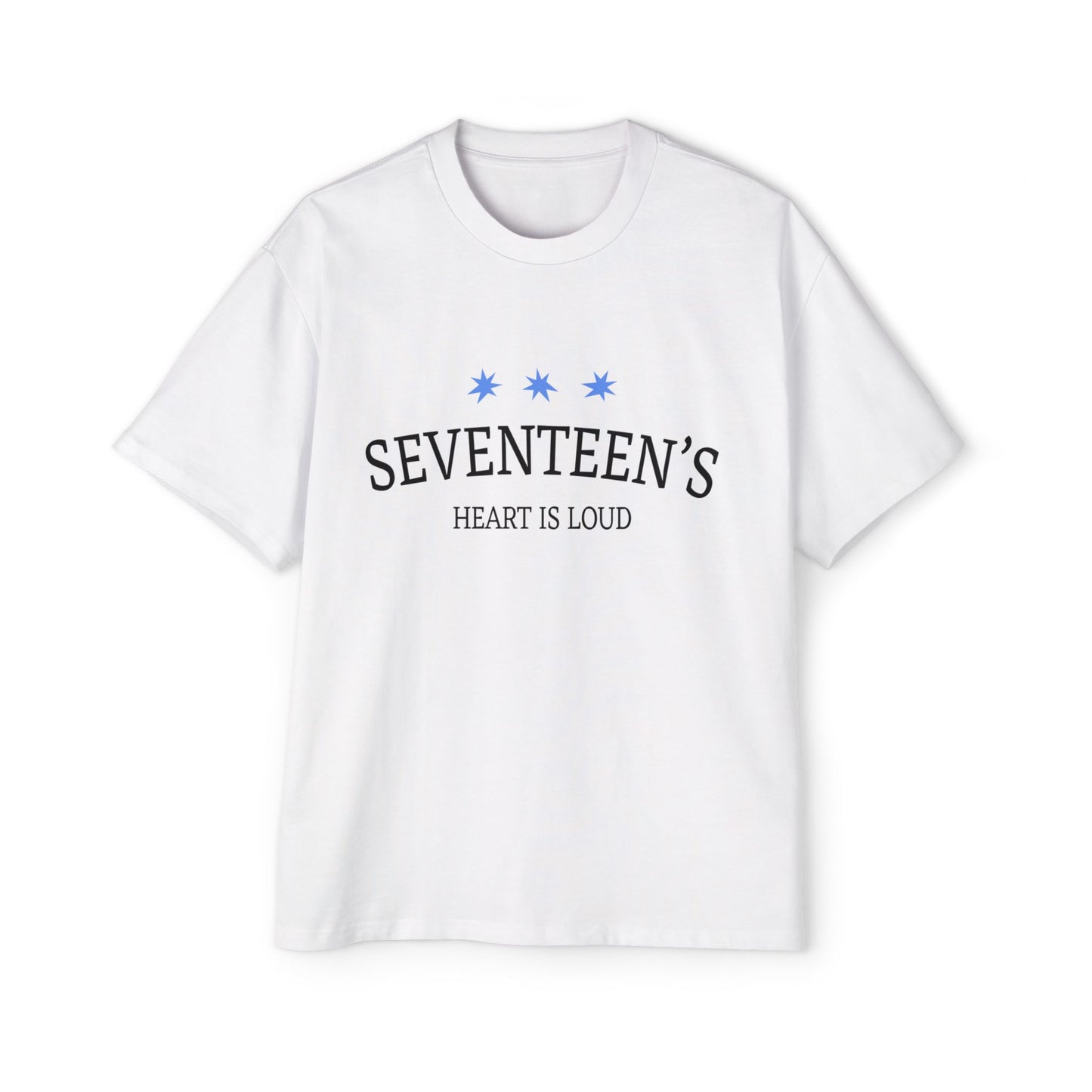 Blue Star Cluster Men's Heavy Oversized Tee - snazzymerch