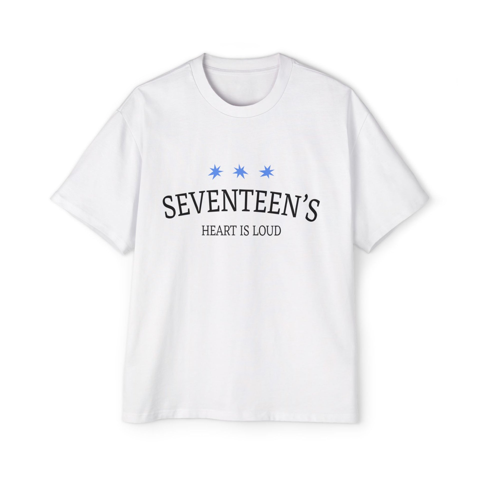Blue Star Cluster Men's Heavy Oversized Tee - snazzymerch