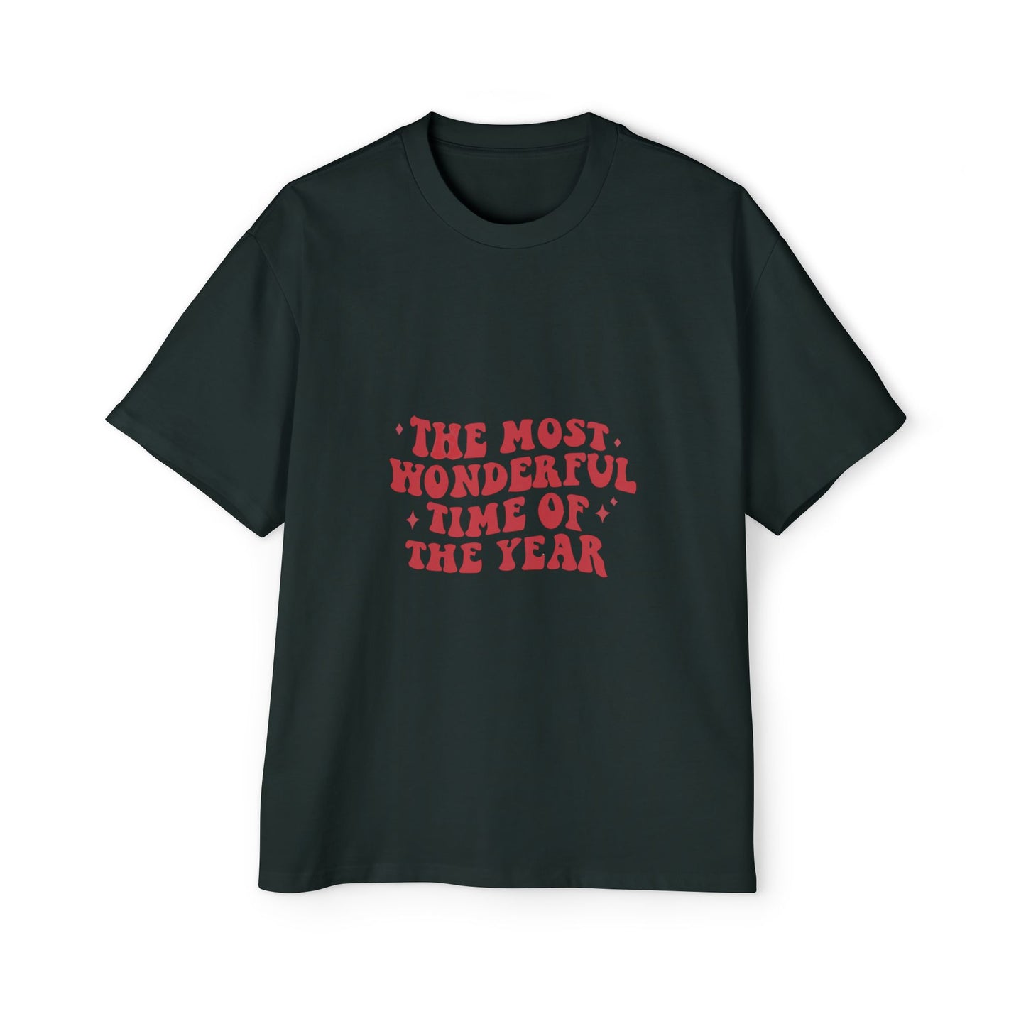 The Most Wonderful Time of the Year Oversized Tee – Festive Christmas Quote T-Shirt Printify
