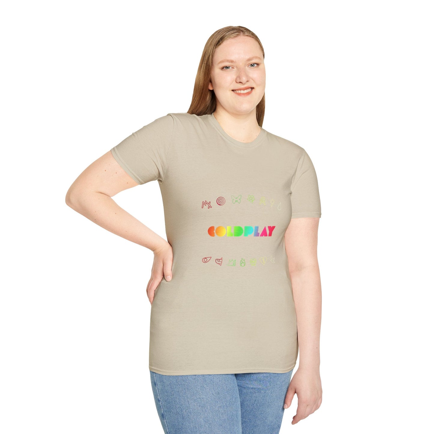 Unisex Softstyle T-Shirt Inspired by Coldplay’s Signage Printify