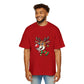 Cute Christmas Reindeer Oversized Tee – Festive Holiday Cartoon T-Shirt Printify
