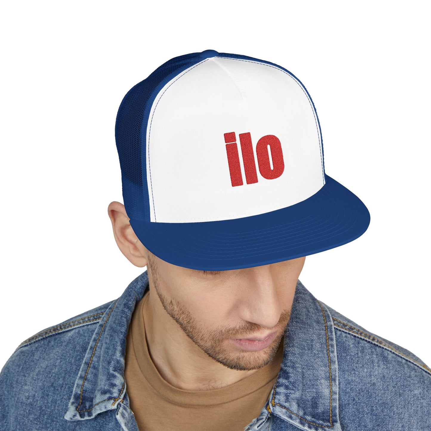 Billie Eilish Inspired Trucker Cap – Bold Red Block Edition Printify