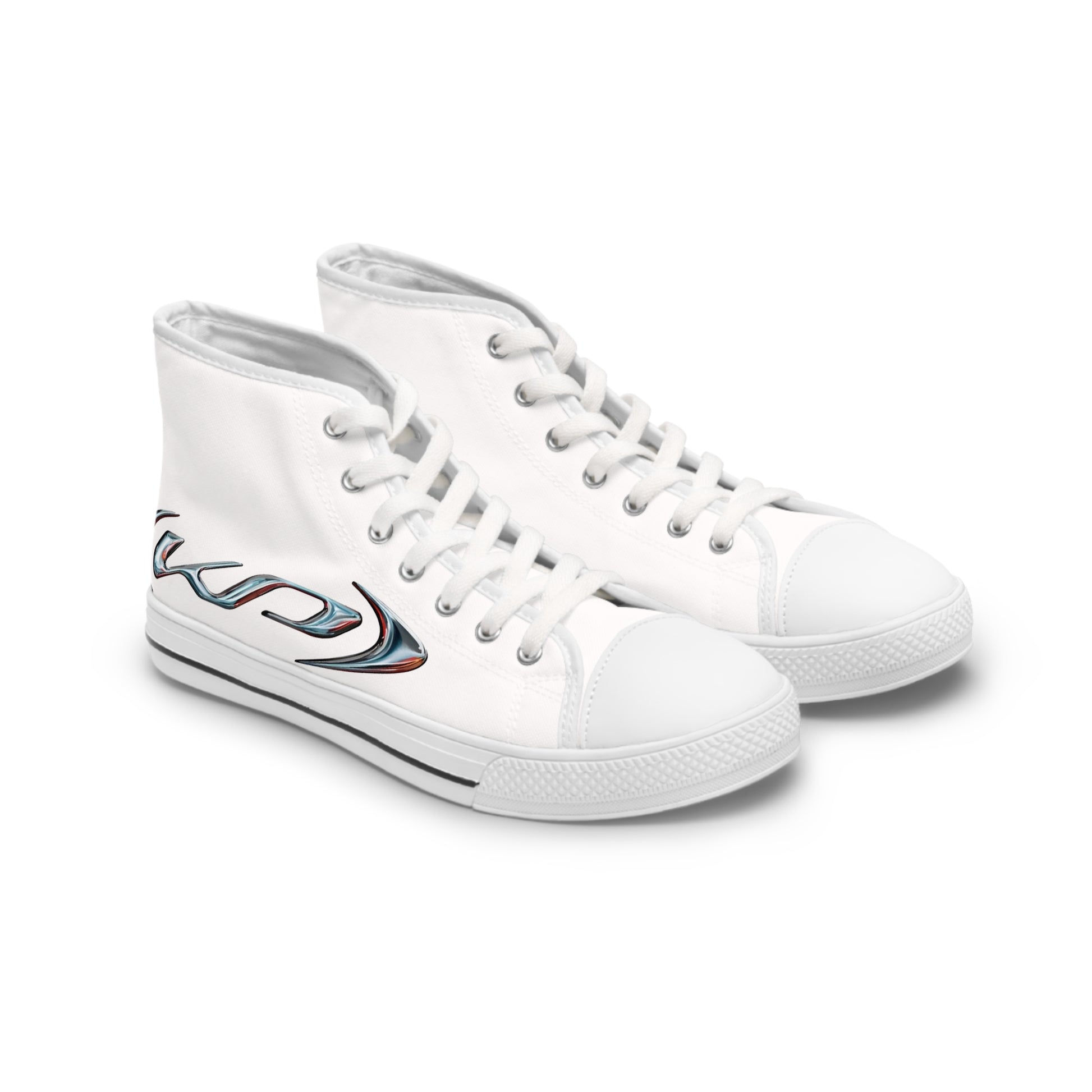 Neon‑Gradient Rua – Women's High Top Top Sneakers Printify