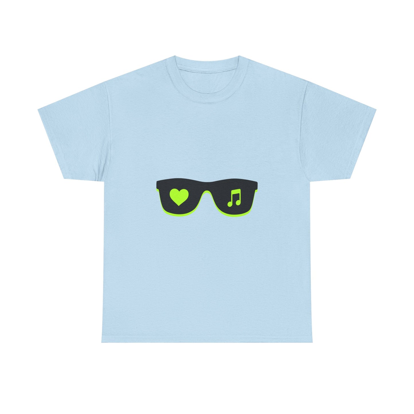 Neon Love Notes Unisex Heavy cotton tee Printify