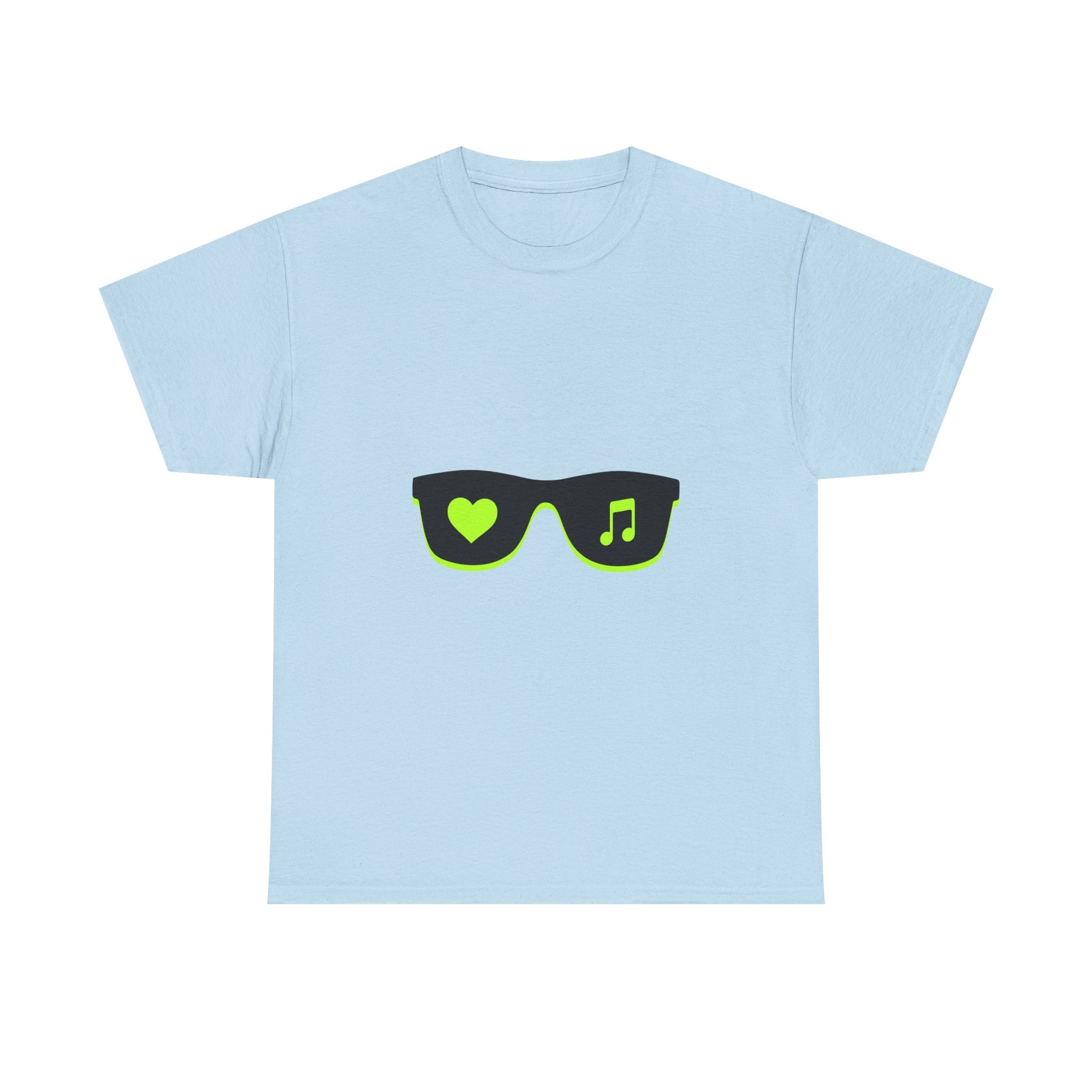 Neon Love Notes Unisex Heavy cotton tee Printify