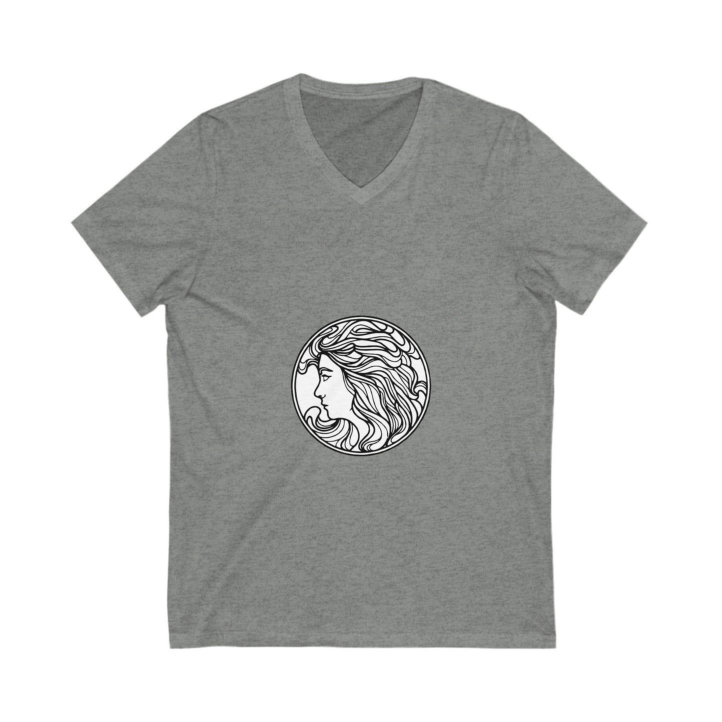 Muse Silhouette Unisex Jersey Short Sleeve V-Neck Tee - snazzymerch