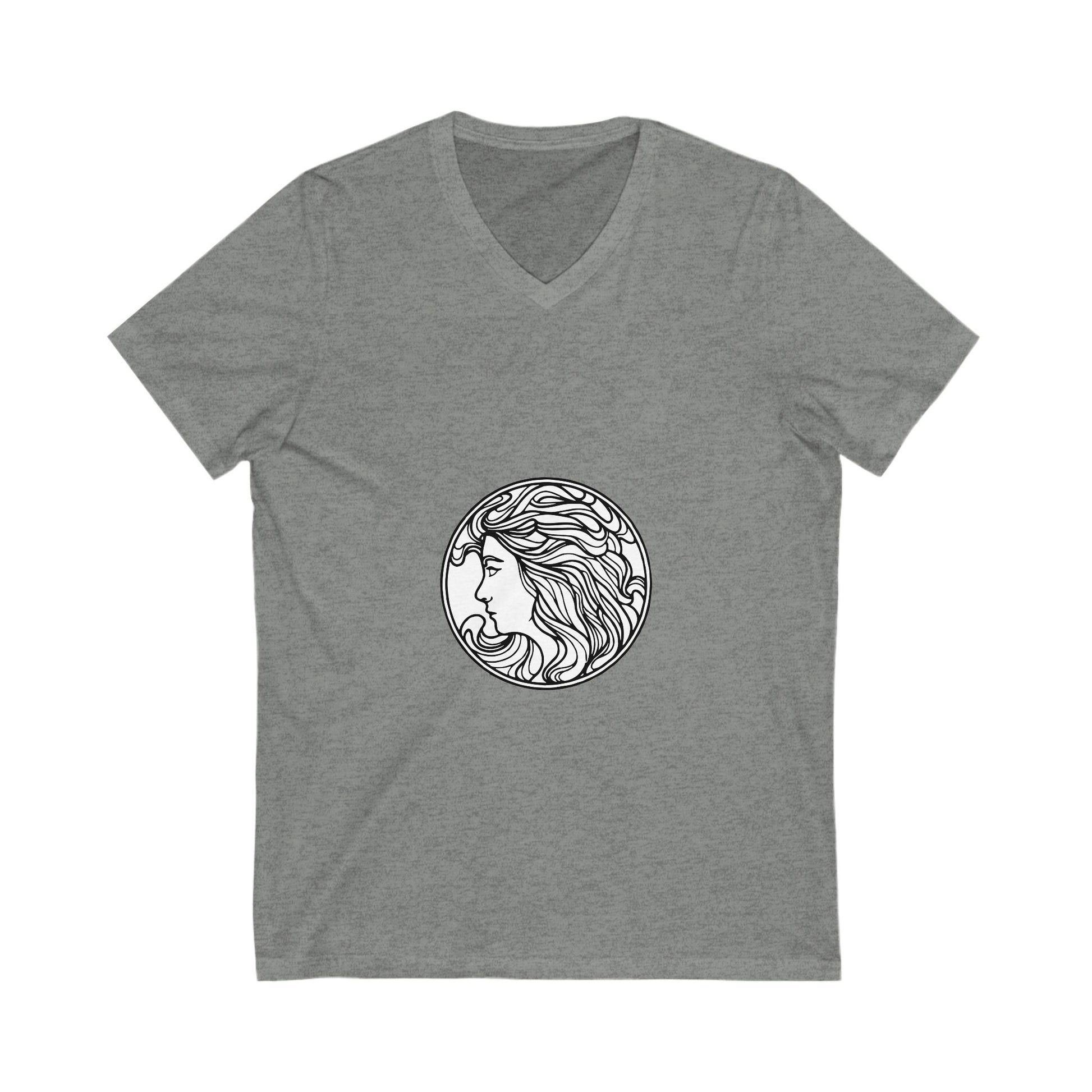 Muse Silhouette Unisex Jersey Short Sleeve V-Neck Tee - snazzymerch