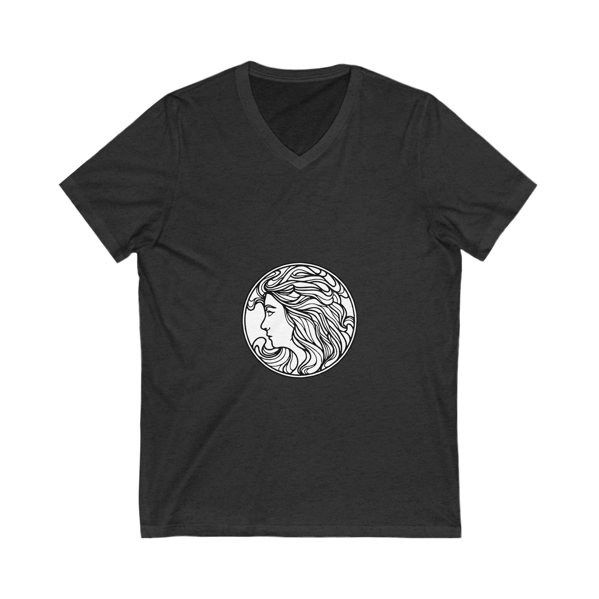 Muse Silhouette Unisex Jersey Short Sleeve V-Neck Tee - snazzymerch