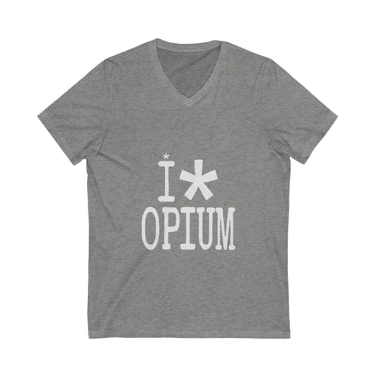 Monochrome Minimal Design Unisex Jersey Short Sleeve V-Neck Tee - snazzymerch