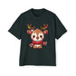 Cute Baby Reindeer Oversized Tee – Festive Christmas Cartoon T-Shirt Printify