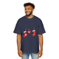 Festive Stockings Line Oversized Tee – Christmas Special Printify