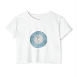 Midnight Vinyl Vibes Women's Festival Crop Top - snazzymerch