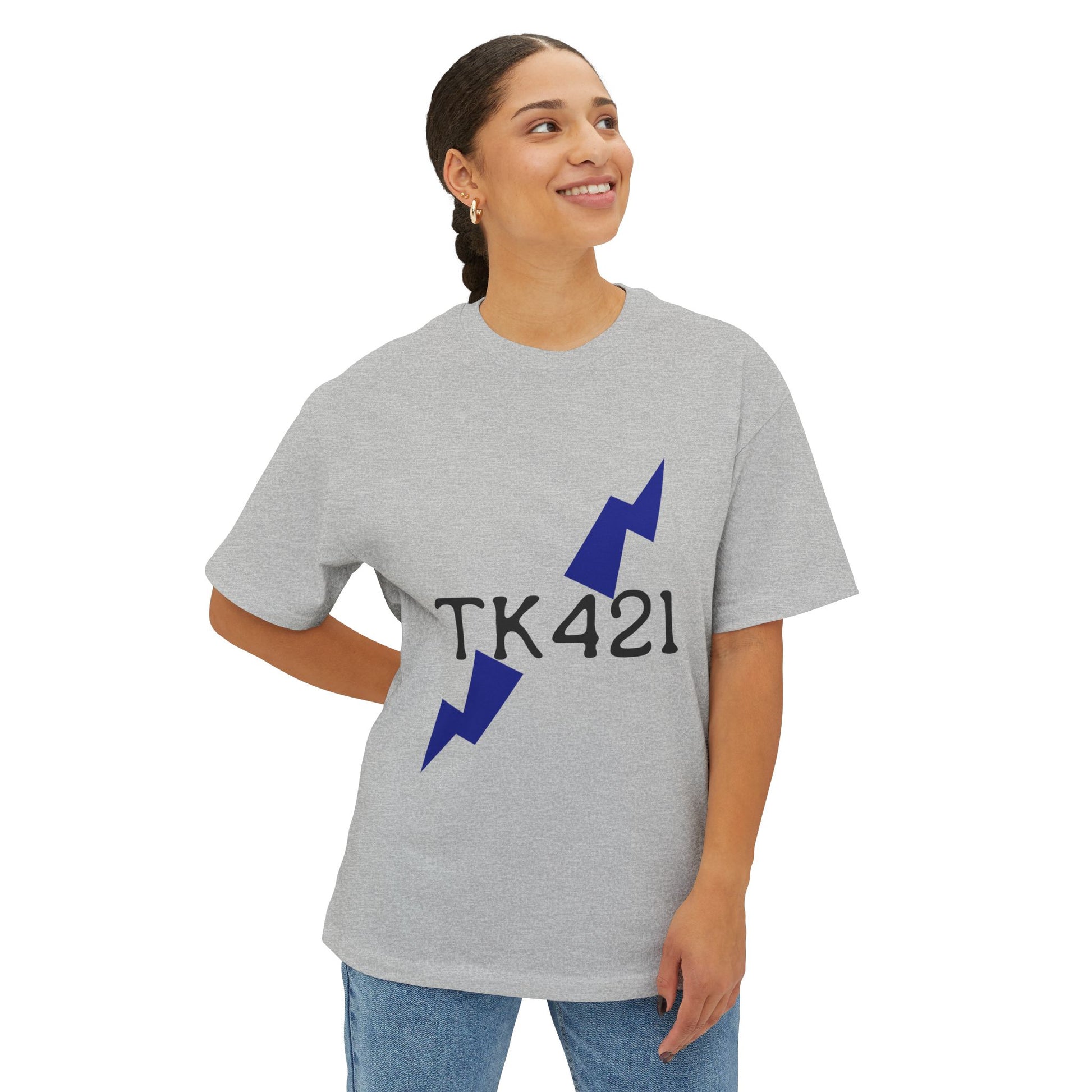 Bolt Duality Unisex Oversized Boxy tee Printify