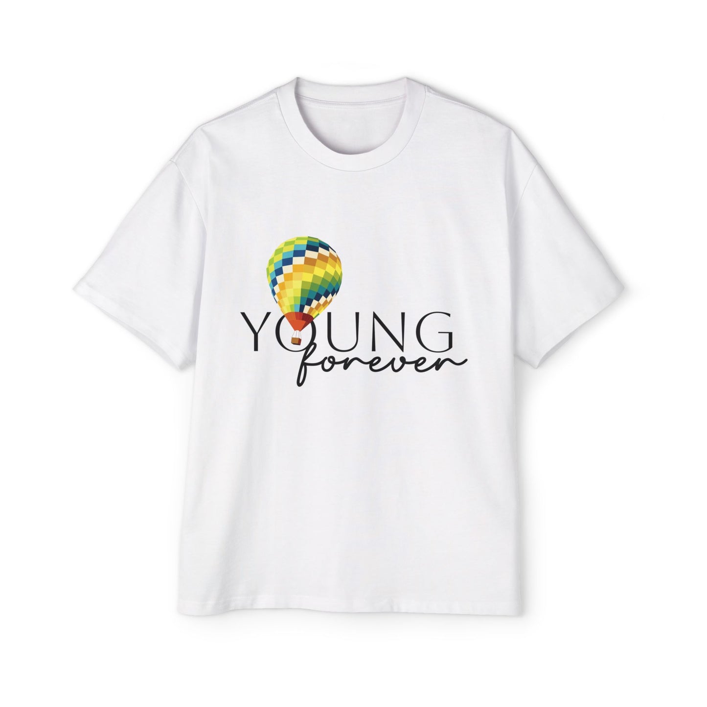 Sky Journey Balloon Men's Heavy Oversized Tee - snazzymerch