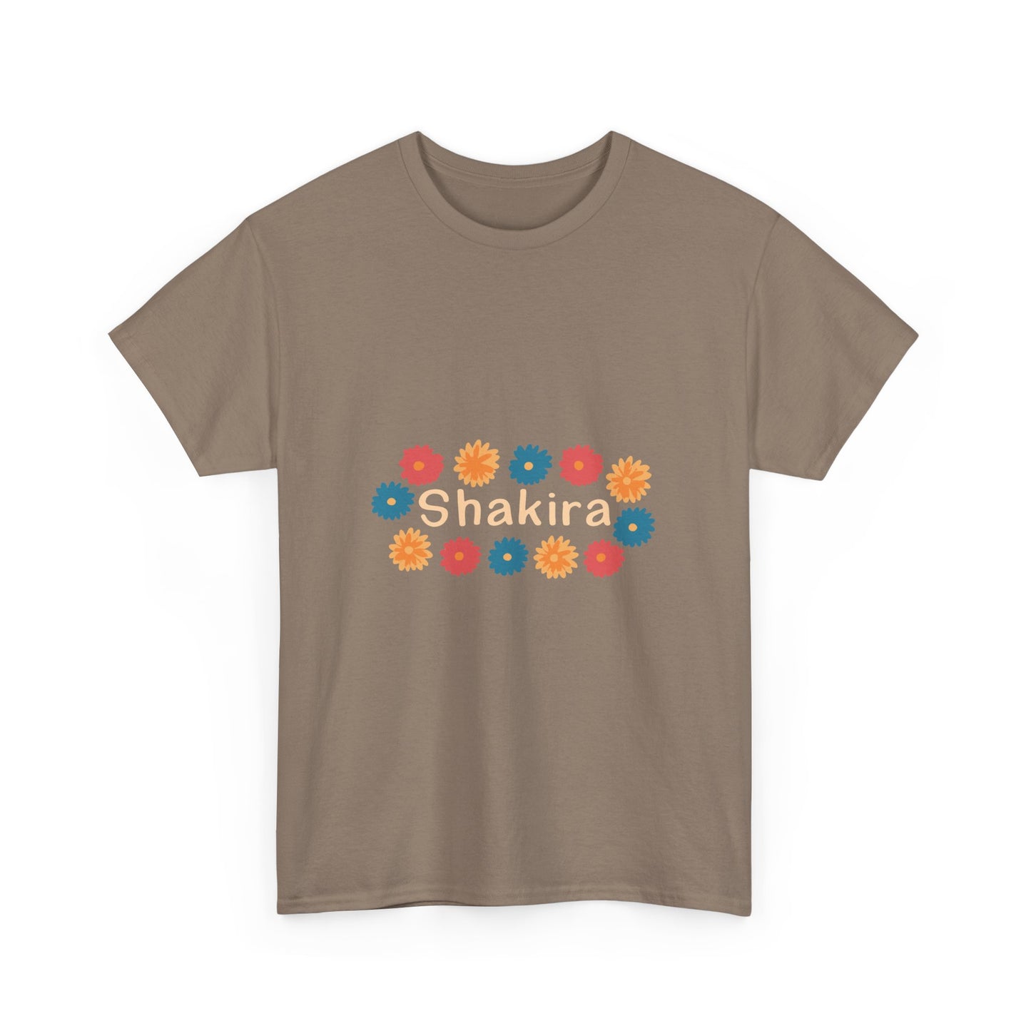 Retro Floral Groove Unisex Heavy cotton tee Printify