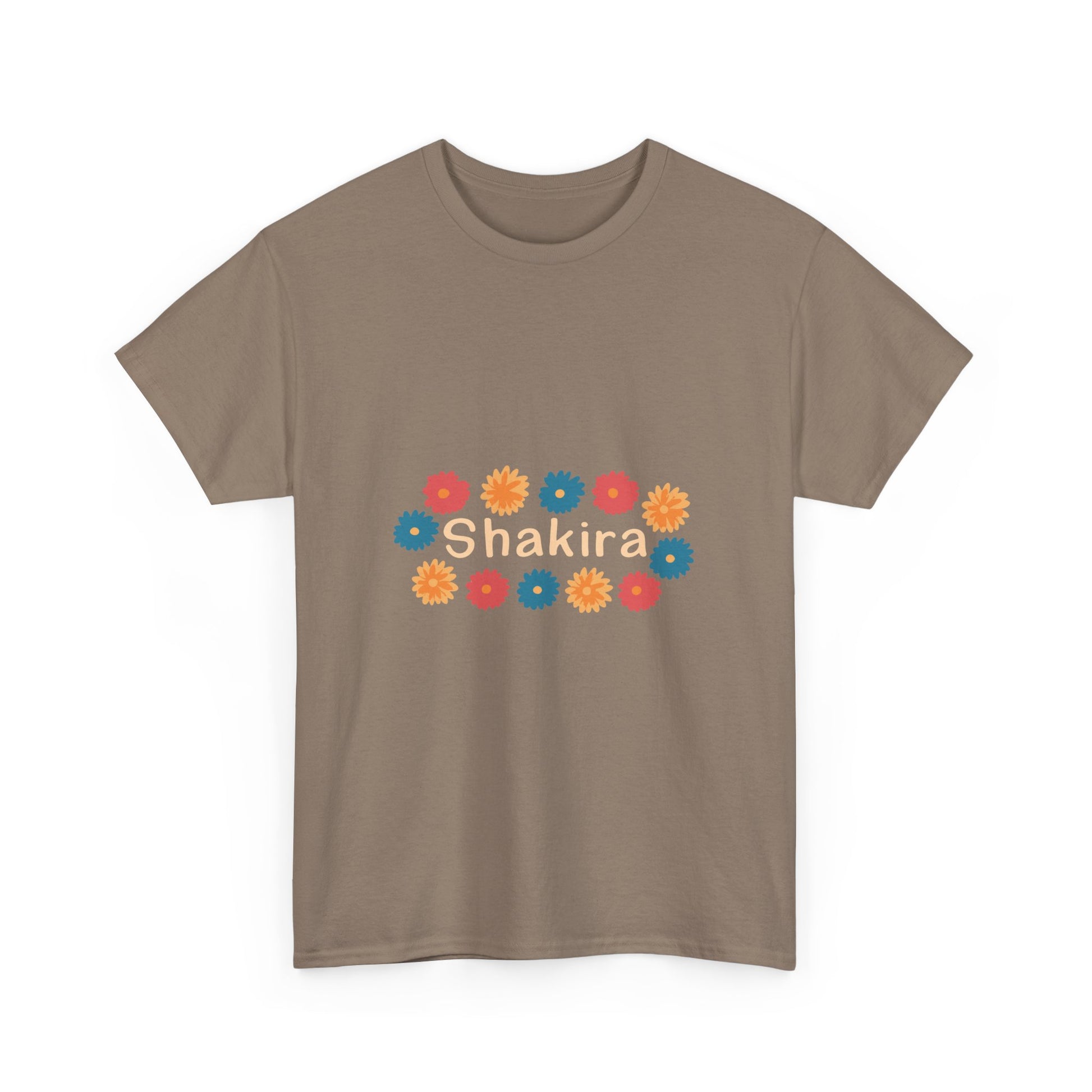 Retro Floral Groove Unisex Heavy cotton tee Printify