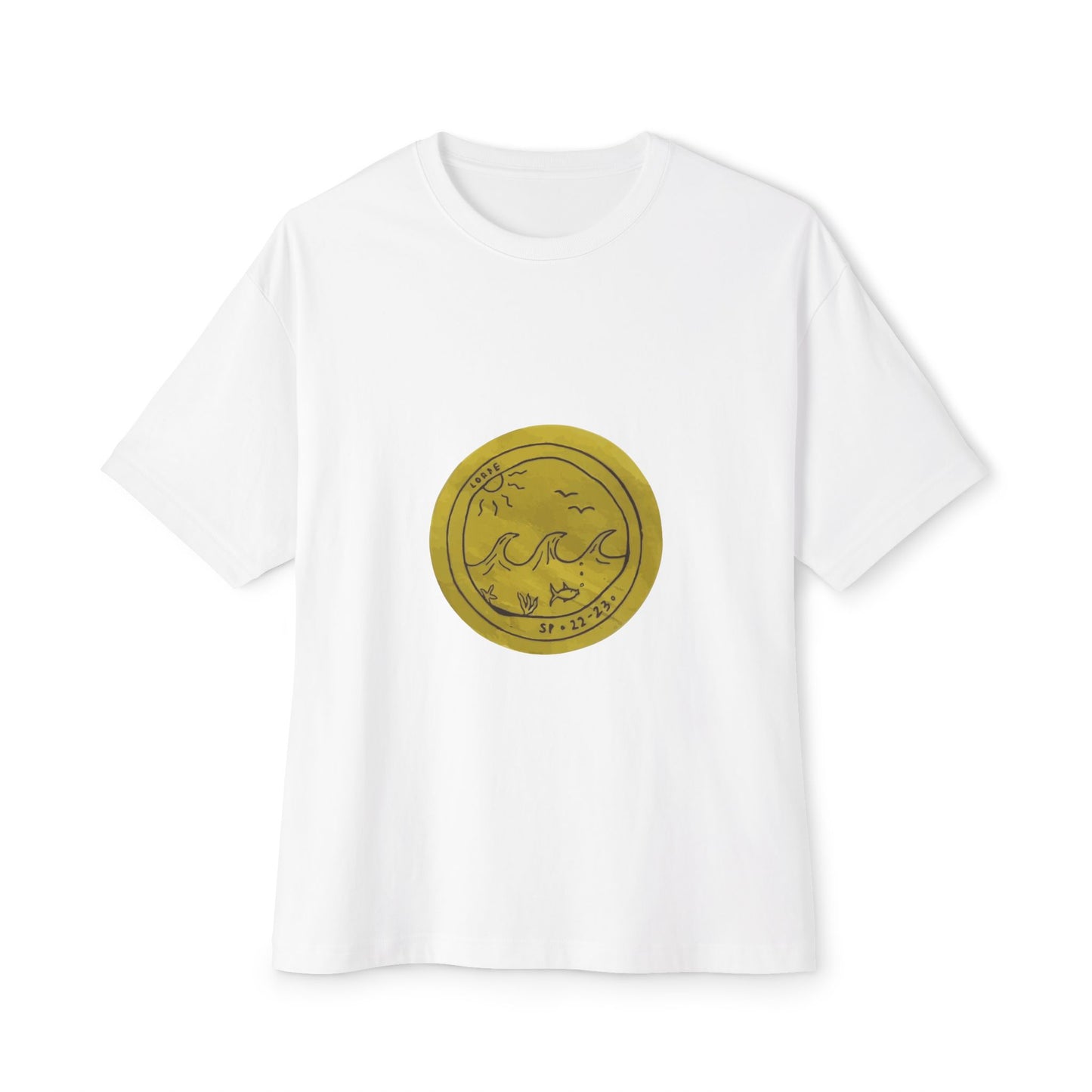 Ocean Wave Unisex Oversized Boxy Tee - snazzymerch