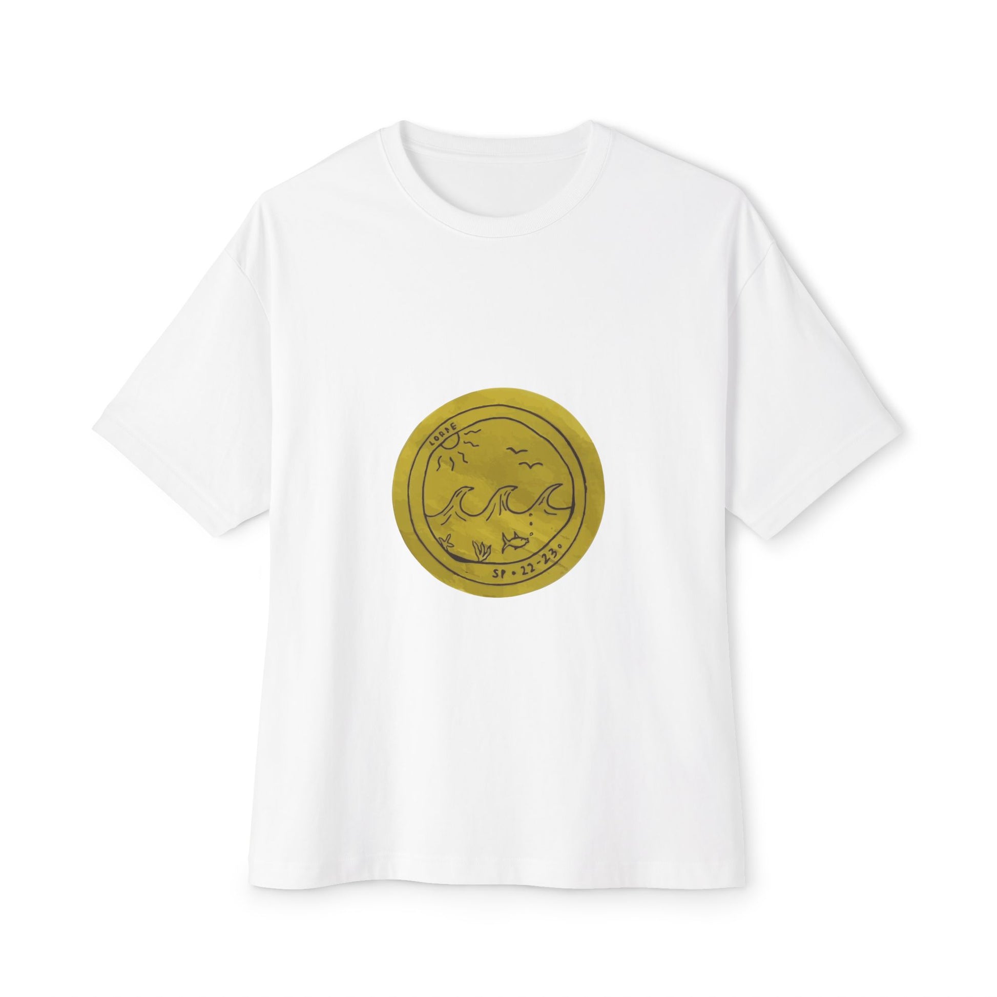 Ocean Wave Unisex Oversized Boxy Tee - snazzymerch