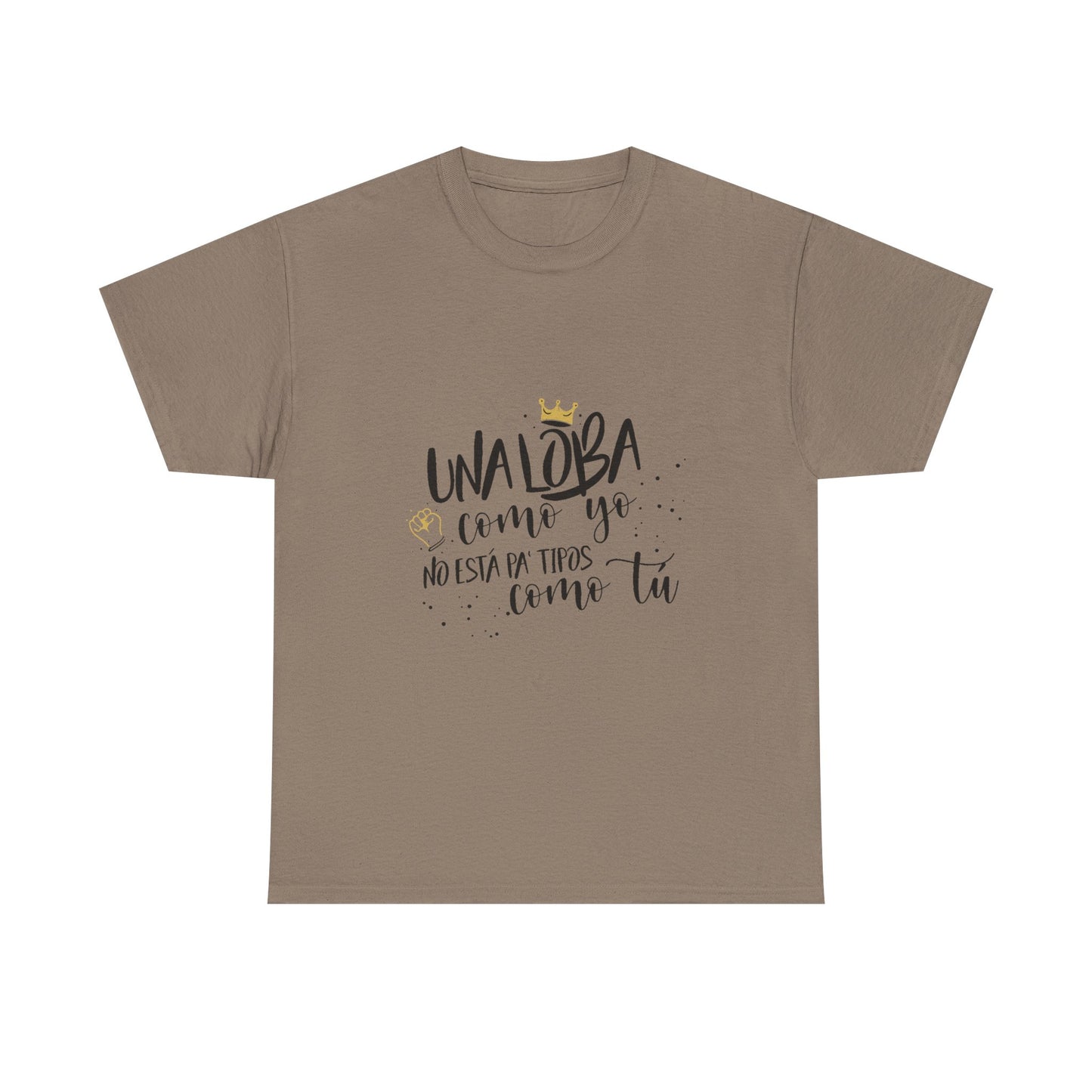Golden Wolf Energy Unisex Heavy cotton tee Printify