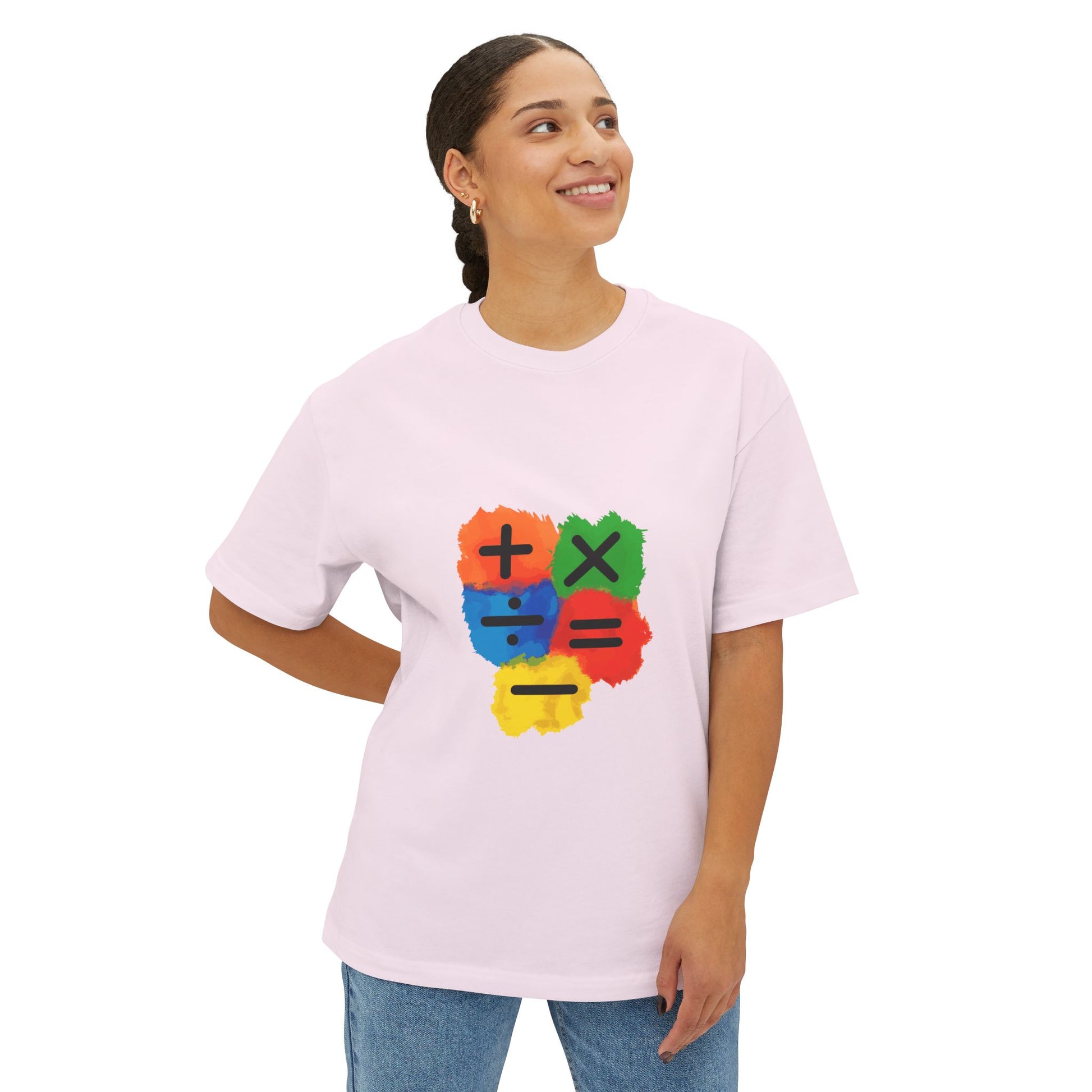 Copy of Copy of Copy of  Orange Divide Symbol Oversized Boxy Tee Printify