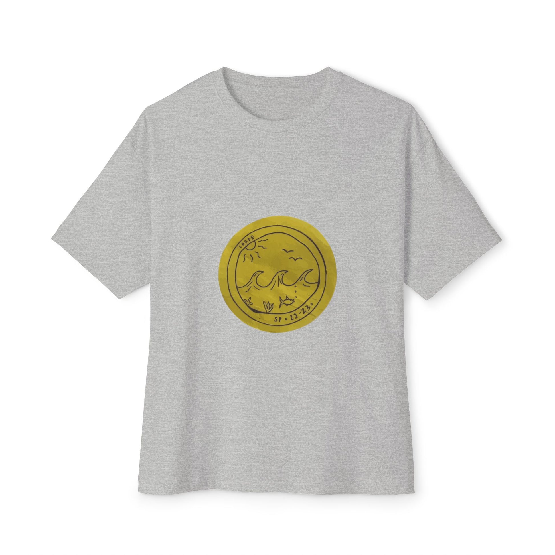 Ocean Wave Unisex Oversized Boxy Tee - snazzymerch