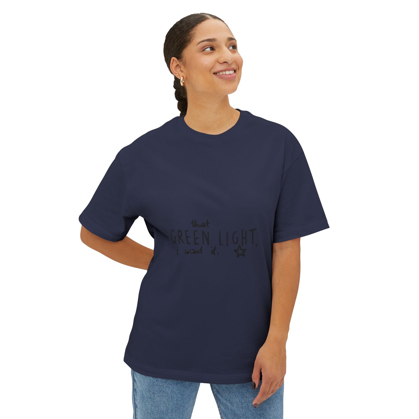 Cosmic Bloom Unisex Oversized Boxy Tee - snazzymerch