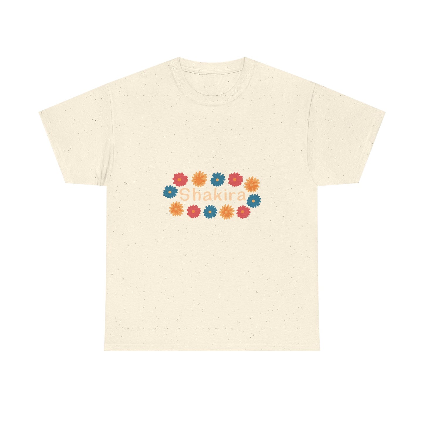 Retro Floral Groove Unisex Heavy cotton tee Printify
