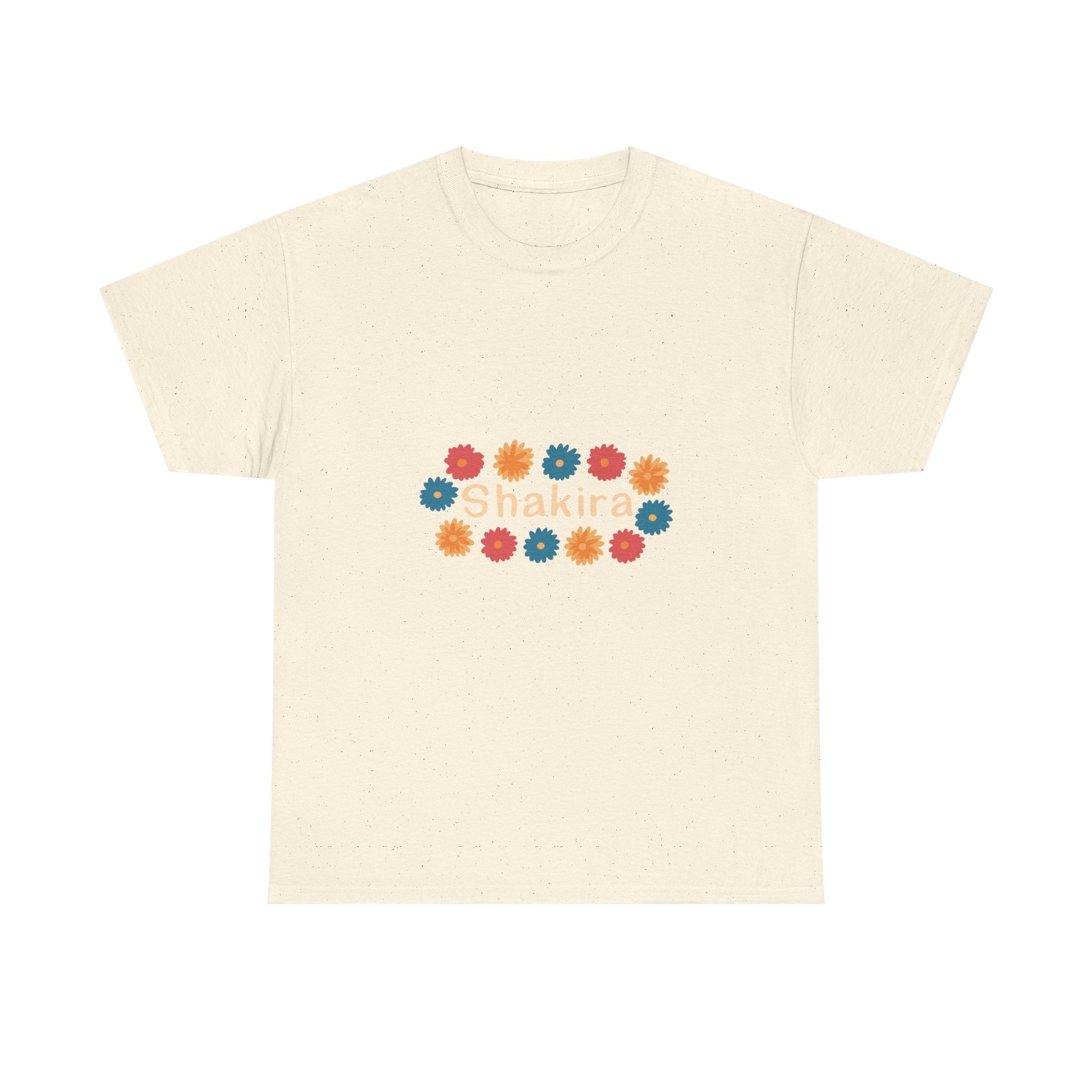 Retro Floral Groove Unisex Heavy cotton tee Printify